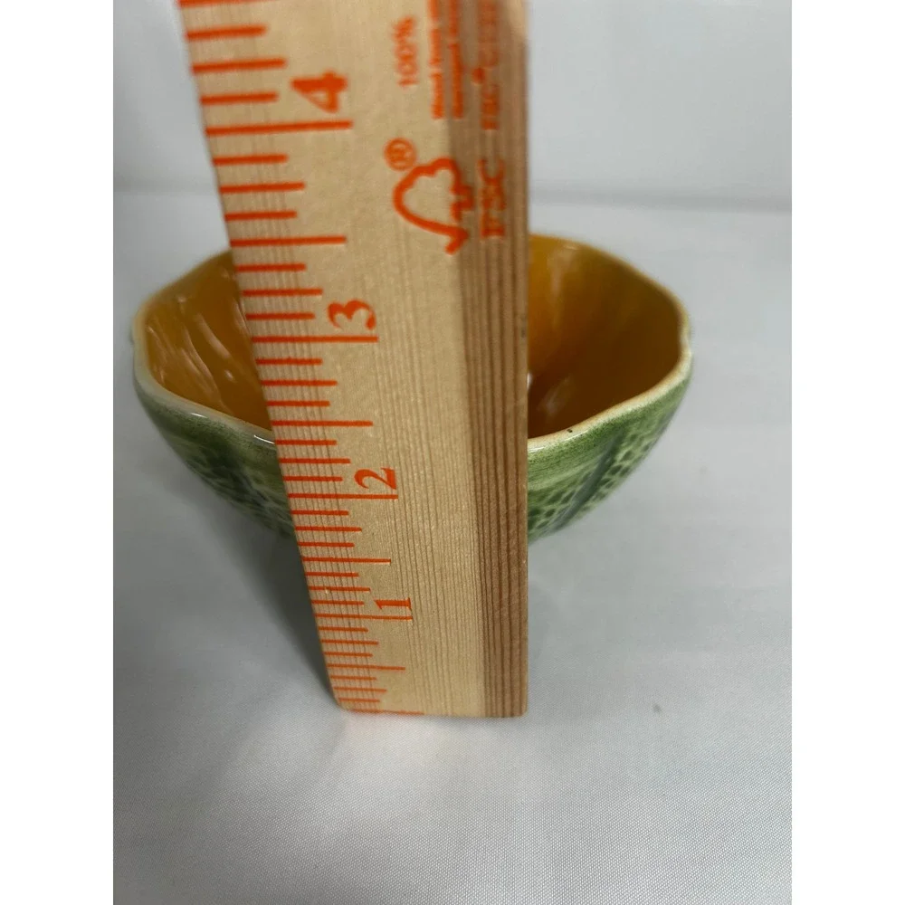Vintage Knobler Japan ceramic‎ majolica art pottery fruit bowls & Saucers 8Pc